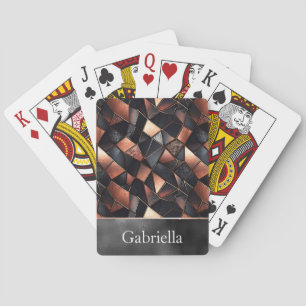 Baralho Azulejos Dourados Rosa preto