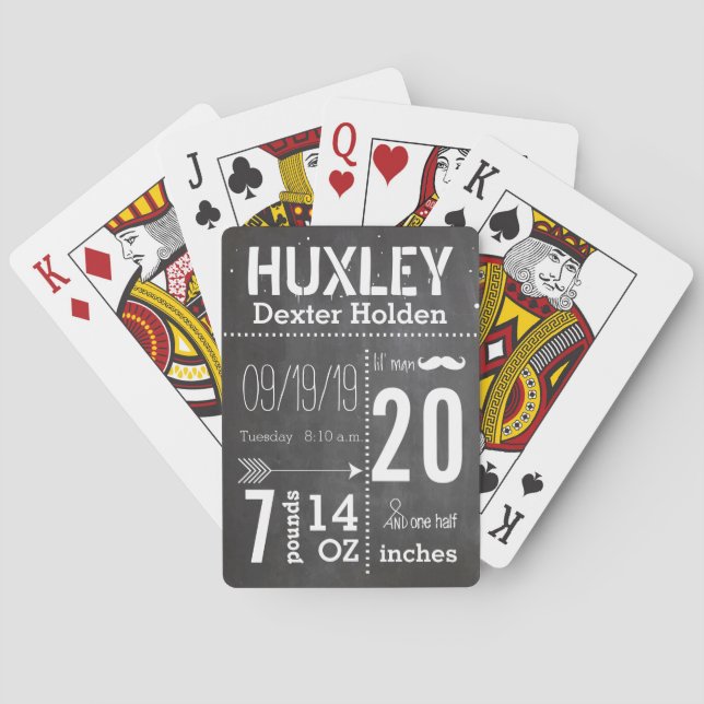 Baralho Baby Boy Mustache Idiota Vintage Retro (Verso)