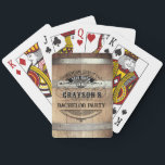 Baralho Bachelor Rustic Whiskey<br><div class="desc">Crie seu próprio despedida de solteiro jogando cartas! Personalizado com seu próprio texto. Você pode personalizar ainda mais este design selecionando o link "personalizar mais", se desejar.</div>