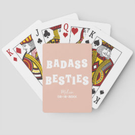 Baralho Badass Besties Engraçado Bridesmaid Favorece o dom