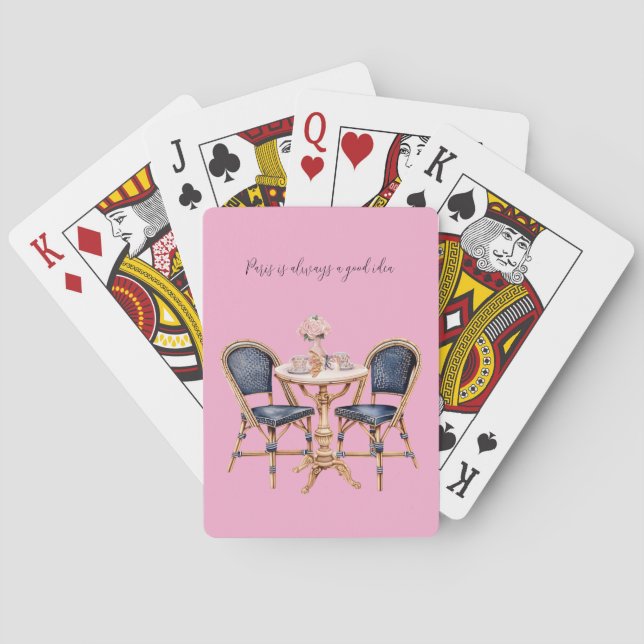 Baralho Baguetes de Mesa Pink Blue Paris (Verso)