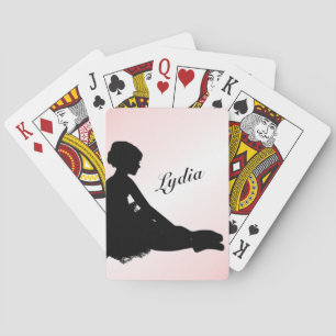 Baralho Bailarina Cansada Personalizada c/ Nome Rosa