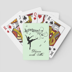 Baralho Bailarina Dançando com Cartas Verdes de Música