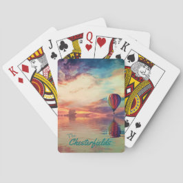 Baralho Balão de Ar Quente Seu Nome Cartões Clássicos