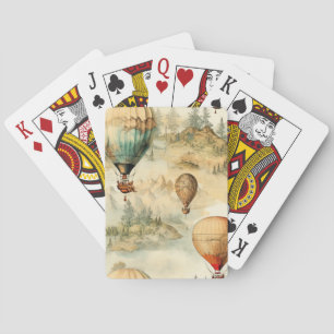 Baralho Balão de Vintage Ar Quente em Paisagem Serena (4)