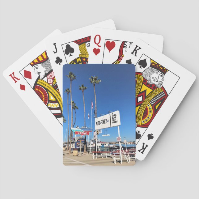 Baralho Balboa Island Ferry, Newport Beach, Califórnia (Verso)