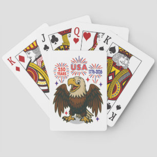 Baralho Bald Eagle com Fireworks - EUA 250 Anos 1776-2026