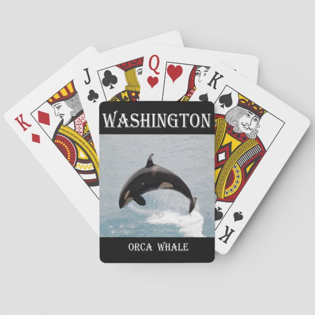 Baralho Baleia de Washington Orca (Verso)