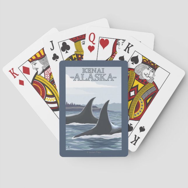 Baralho Baleias #1 da orca - Kenai, Alaska (Verso)