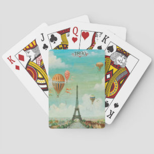 Baralho Balões de vintagem PixDezines/eiffel/paris