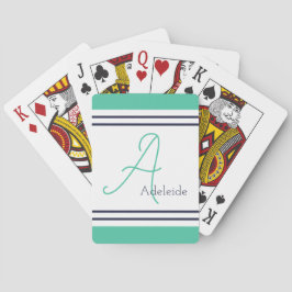 Baralho Bandas Azuis do Mar Verde e Nave Personalizadas