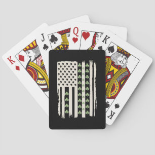 Baralho Bandeira Americana com Shamrocks para St Patricks