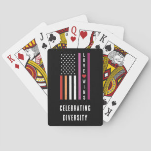 Baralho Bandeira Americana dos EUA Amor LGBTQ Vence Orgulh