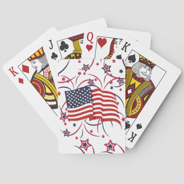 Baralho Bandeira Americana e Fireworks (Verso)