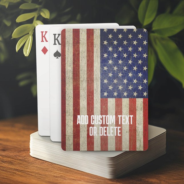 Baralho Bandeira Americana em desespero e meteorologia (Custom Poker Cards with American Flag)