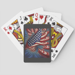 Baralho Bandeira Americana Patriótica Fractal