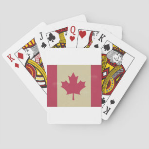 Baralho bandeira canadiana grunge