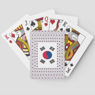 Baralho Bandeira Coreana Diagonal Bonita: Uma Arte Infinit