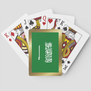 Baralho Bandeira da Arábia Saudita tocando cartas