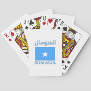 Baralho Bandeira da Somália الصومال WordArt em Árabe e Ing