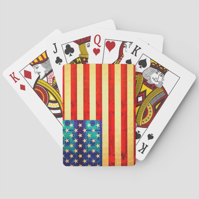 Baralho Bandeira de dinheiro dos Estados Unidos (Verso)