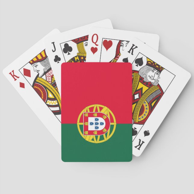 Baralho Bandeira de Portugal para feriado no Dia de Portug (Verso)
