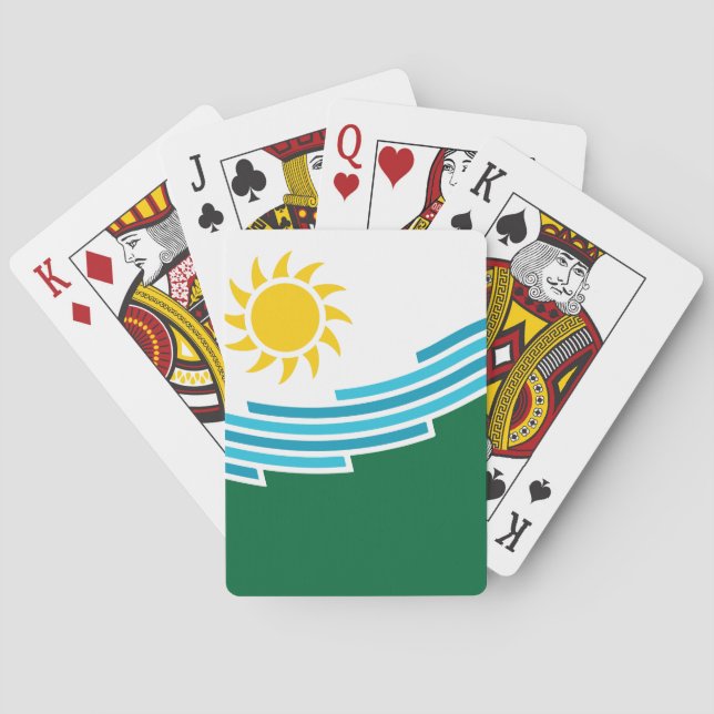 Baralho Bandeira de Spokane, Washington (Verso)