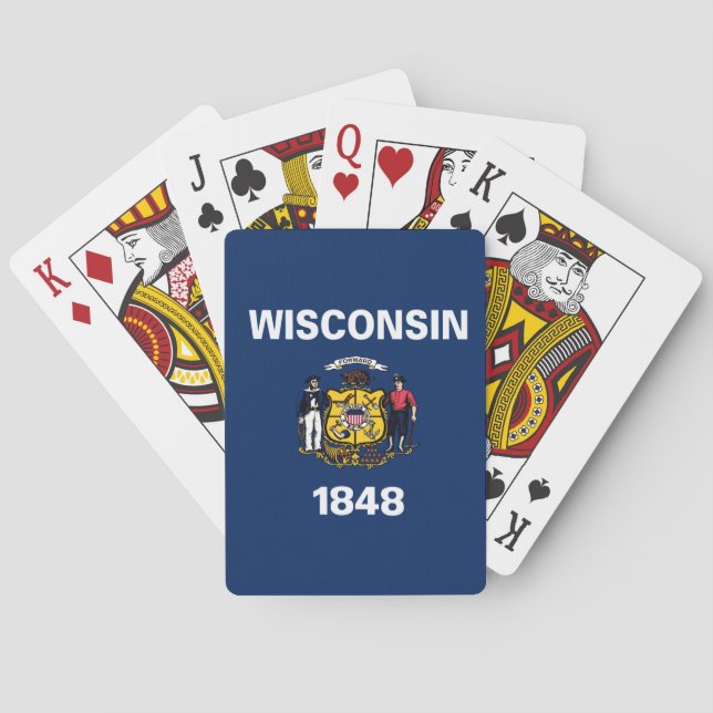 Baralho bandeira de Wisconsin (Verso)