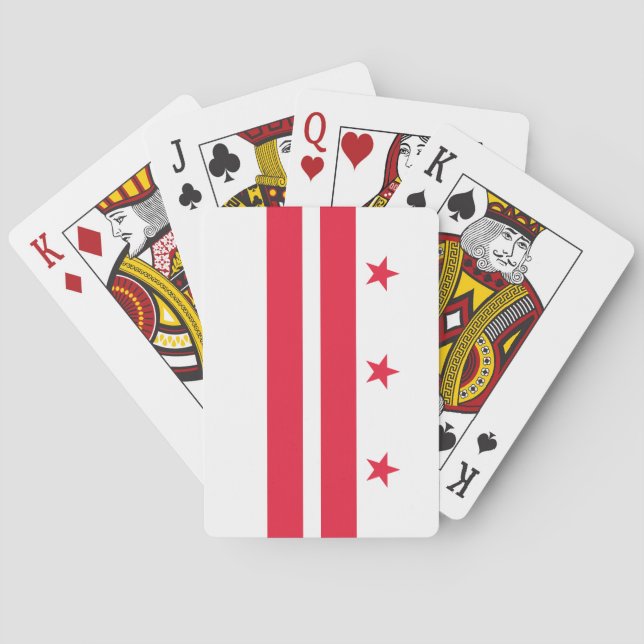 Baralho Bandeira do Estado de Washington DC (Verso)