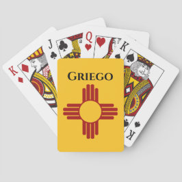 Baralho Bandeira do Novo México com símbolo Zia