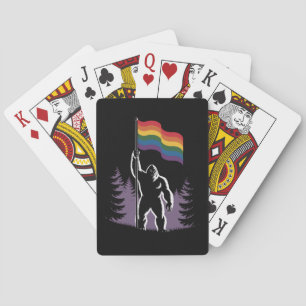 Baralho Bandeira do Novo Orgulho Progressivo LGBTQ Bigfoot