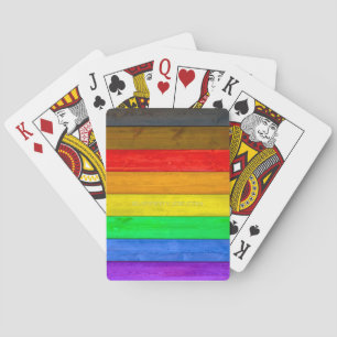 Baralho Bandeira do orgulho gay inclusivo de SlipperyJoe t