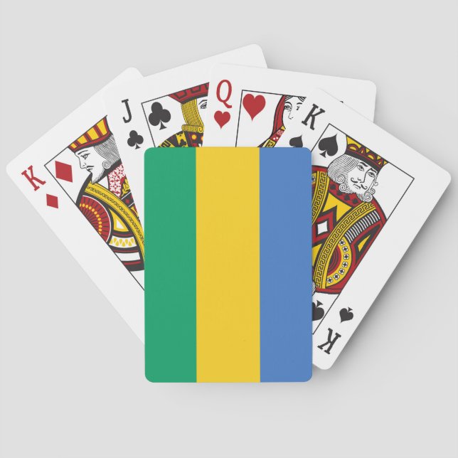 Baralho Bandeira Gabonesa (Gabão) (Verso)