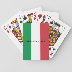 Baralho Bandeira italiana de cartões de jogo feitos sob
