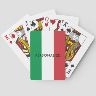 Baralho Bandeira italiana de jogar com cartões aduaneiros