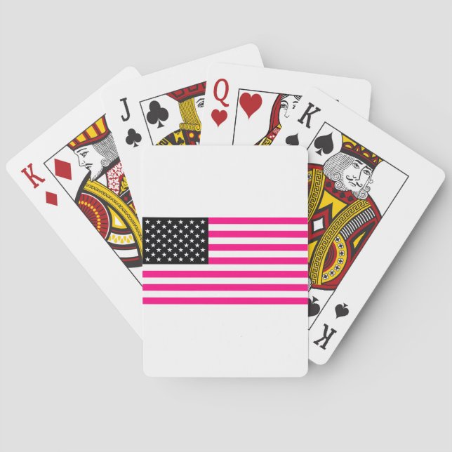 Baralho bandeira rosa americana (Verso)