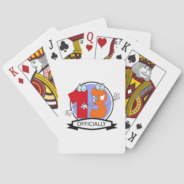 Baralho Banner de Aniversário Oficialmente 13 (Verso)