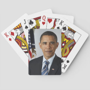 Baralho Barack Obama Presidente dos EUA Casa Branca Retrat