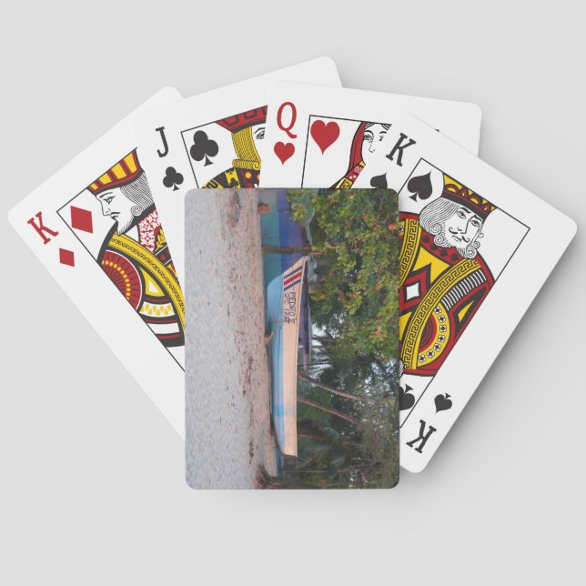 Baralho Barco de Pesca na praia de Tamarindo, Costa Rica (Verso)