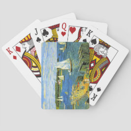 Baralho Barcos à vela em Mahone Bay no Canadá