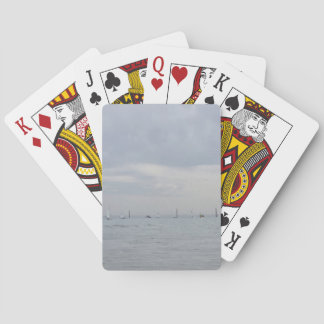 Baralho Barcos de corrida de iate em uma linha