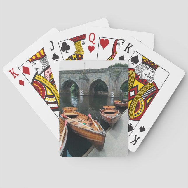 Baralho Barcos no rio Durham (Verso)