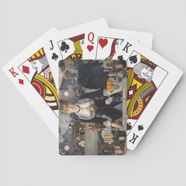 Baralho Barmaid Girl vitoriana em Folies Bergere, França (Verso)