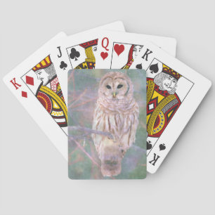 Baralho Barred Owl Pastel Oilpainting