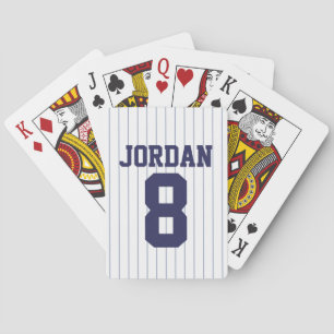 Baralho Baseball Jersey com nome e número personalizados