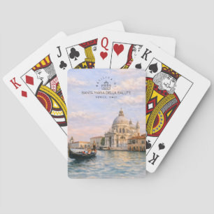 Baralho Basílica de Veneza Salute Aquarela Cúpulas Icônica