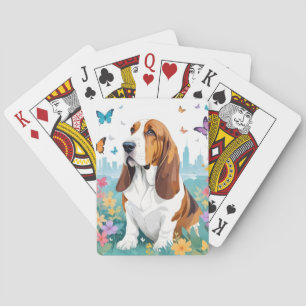Baralho Basset Hound Vintage Animal Nature Street Art