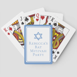 Baralho Bat Mitzvah Party Light Blue Star de David
