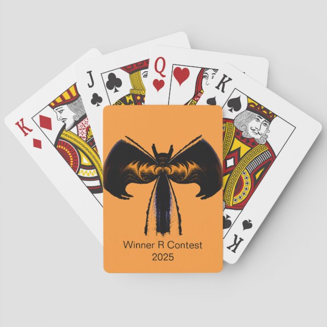 Baralho Bat Wings Orange Personalizado (Verso)