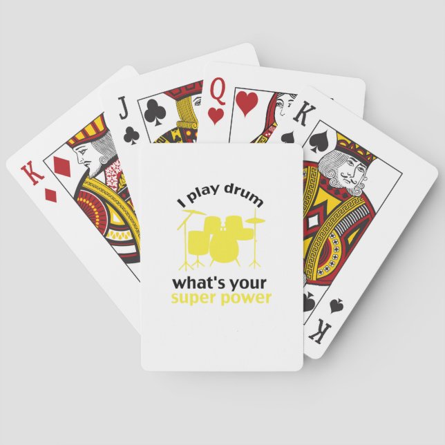 Baralho Baterista eu jogo cilindros o que é seu poder (Verso)